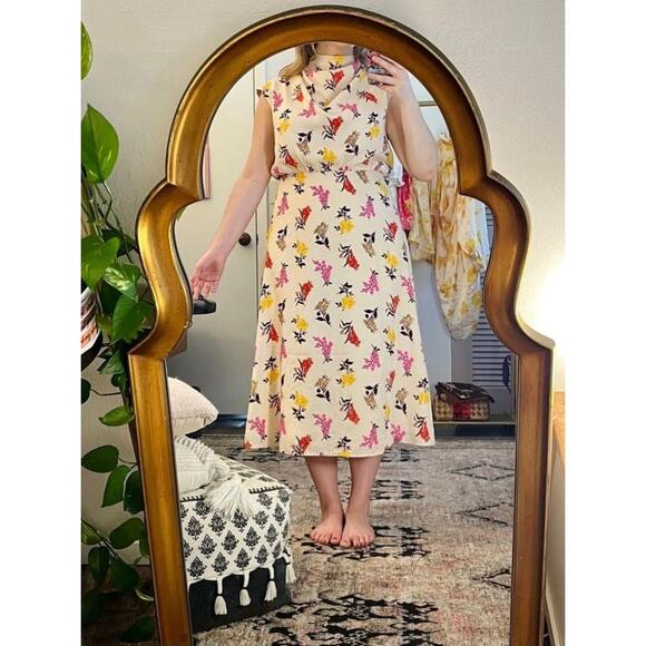 Ann Taylor Floral Dress Size 10 Pearl/Pink - Picture 3 of 8